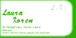 laura koren business card